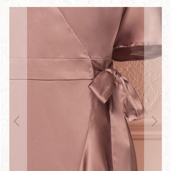 Satin Lilac Yrel Lilas Wrap Dress - Picture 5 of 12